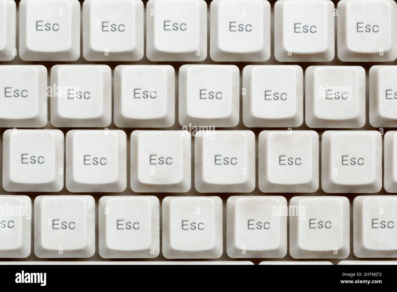 Close up escape keys on computer keyboard Stock Photo