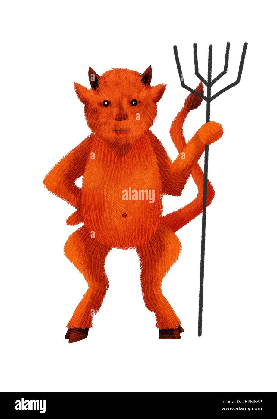 Devil. Character important for christian tradition, for holidays als Christmas or St. Nikolas day. Stock Photo