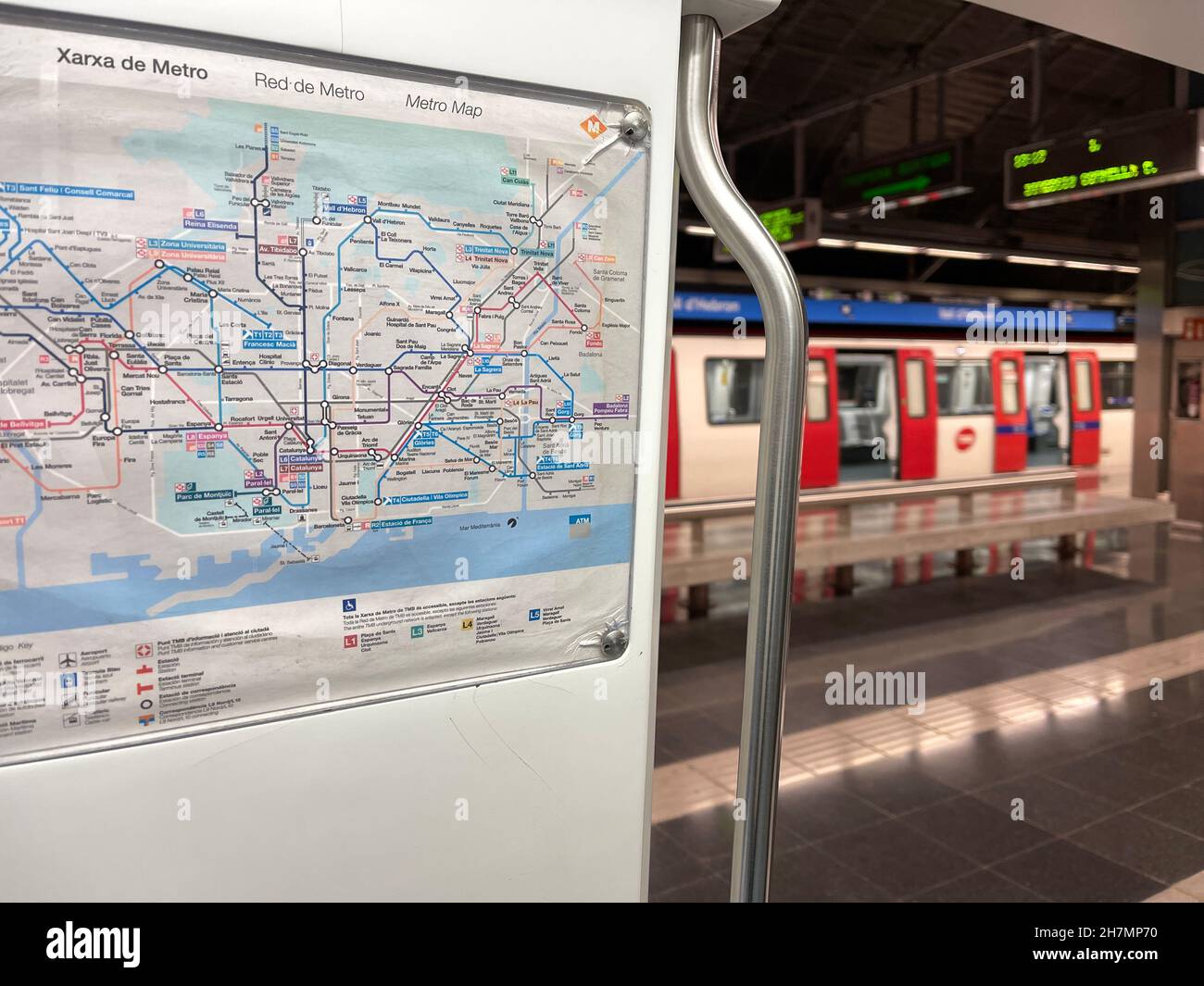 Barcelona metro station Stock Photo