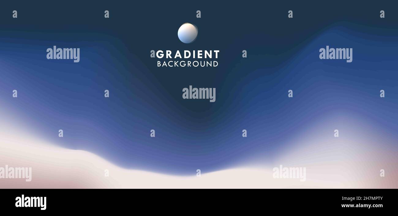 blue Minimalistic Fluid Blurred Gradient Background. Modern Backdrop for Poster, Brochure, vector design Stock Vector