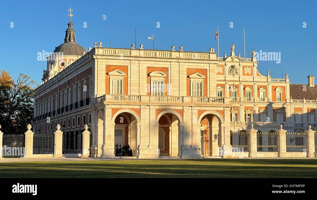 facade of the royal palace of Aranjuez Stock Photo
