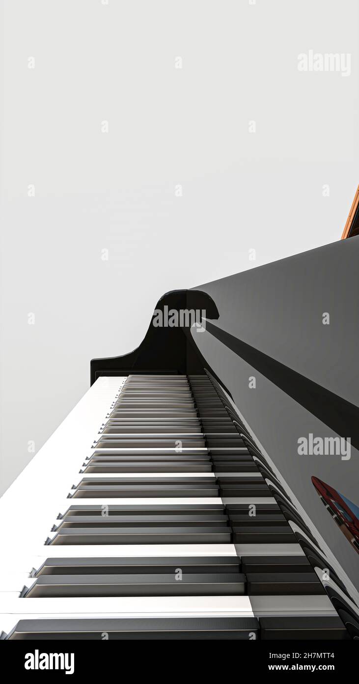 grand piano isolated on white background 3d illustration Stock Photo ...