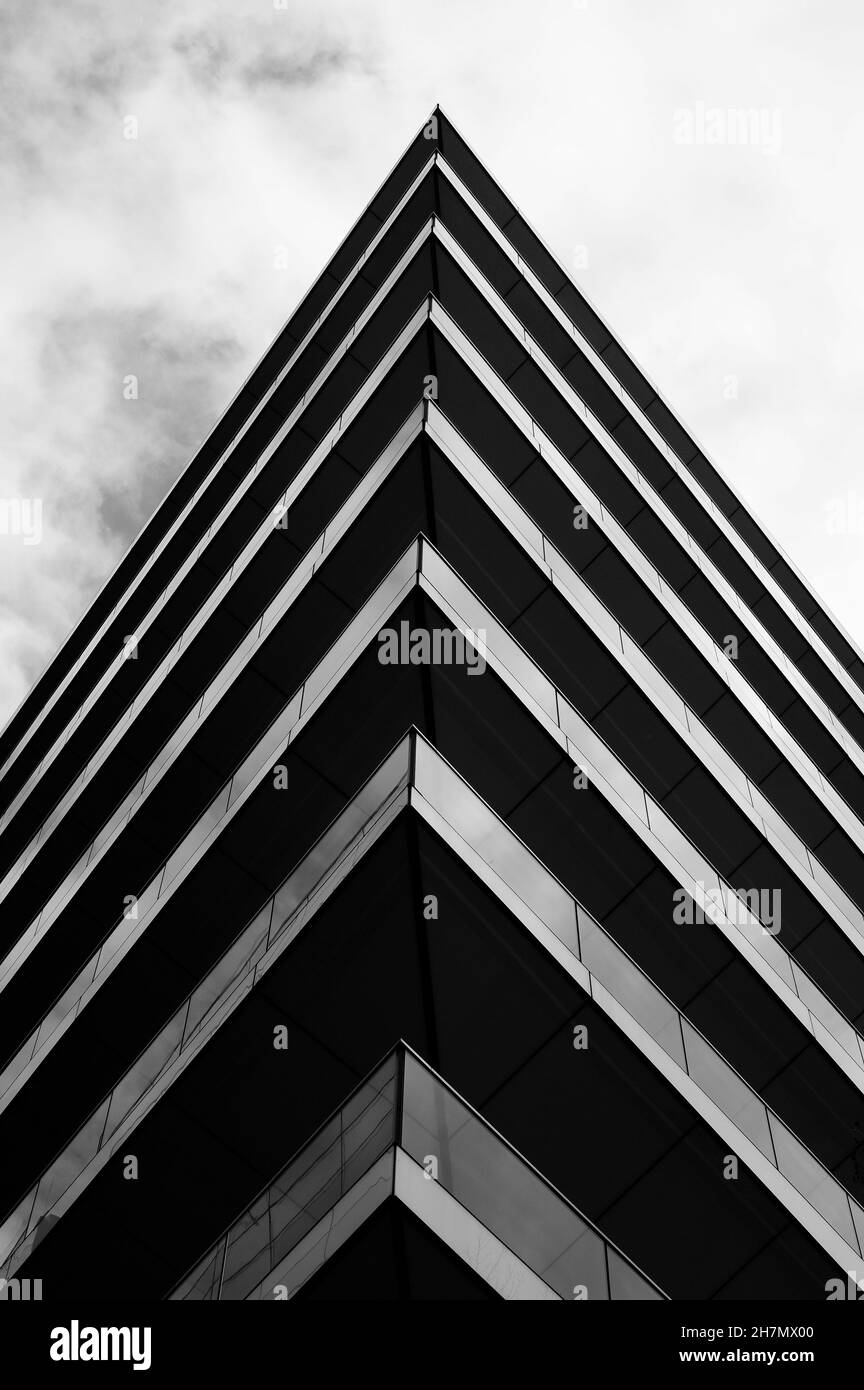 black and white architecture in London Stock Photo