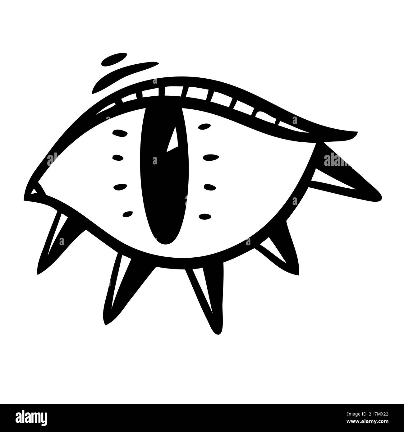 Black evil eye vector Black and White Stock Photos & Images - Alamy