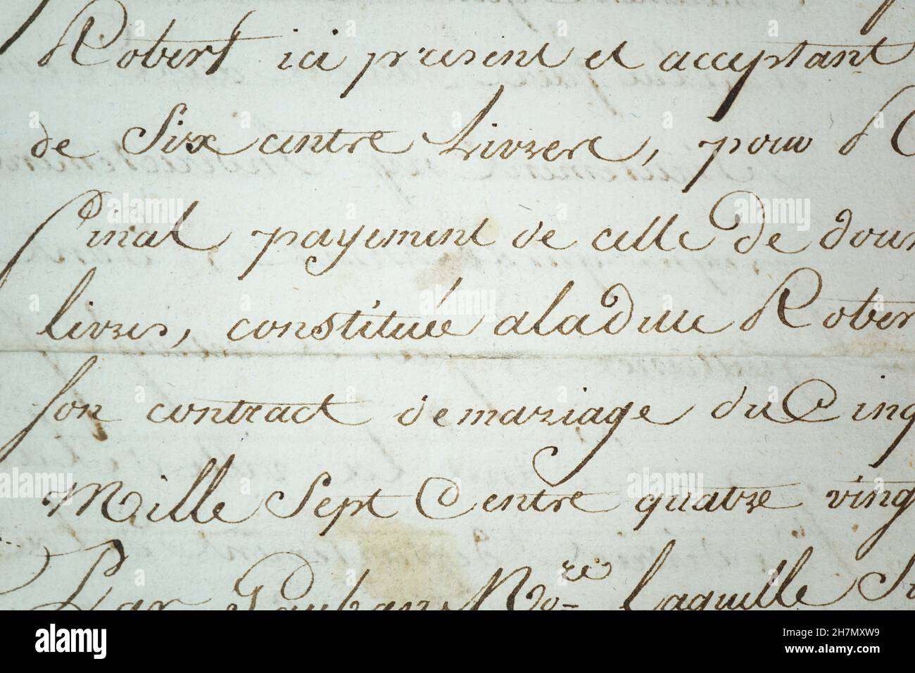 Old fashion writing sample with different writing techniques, papers