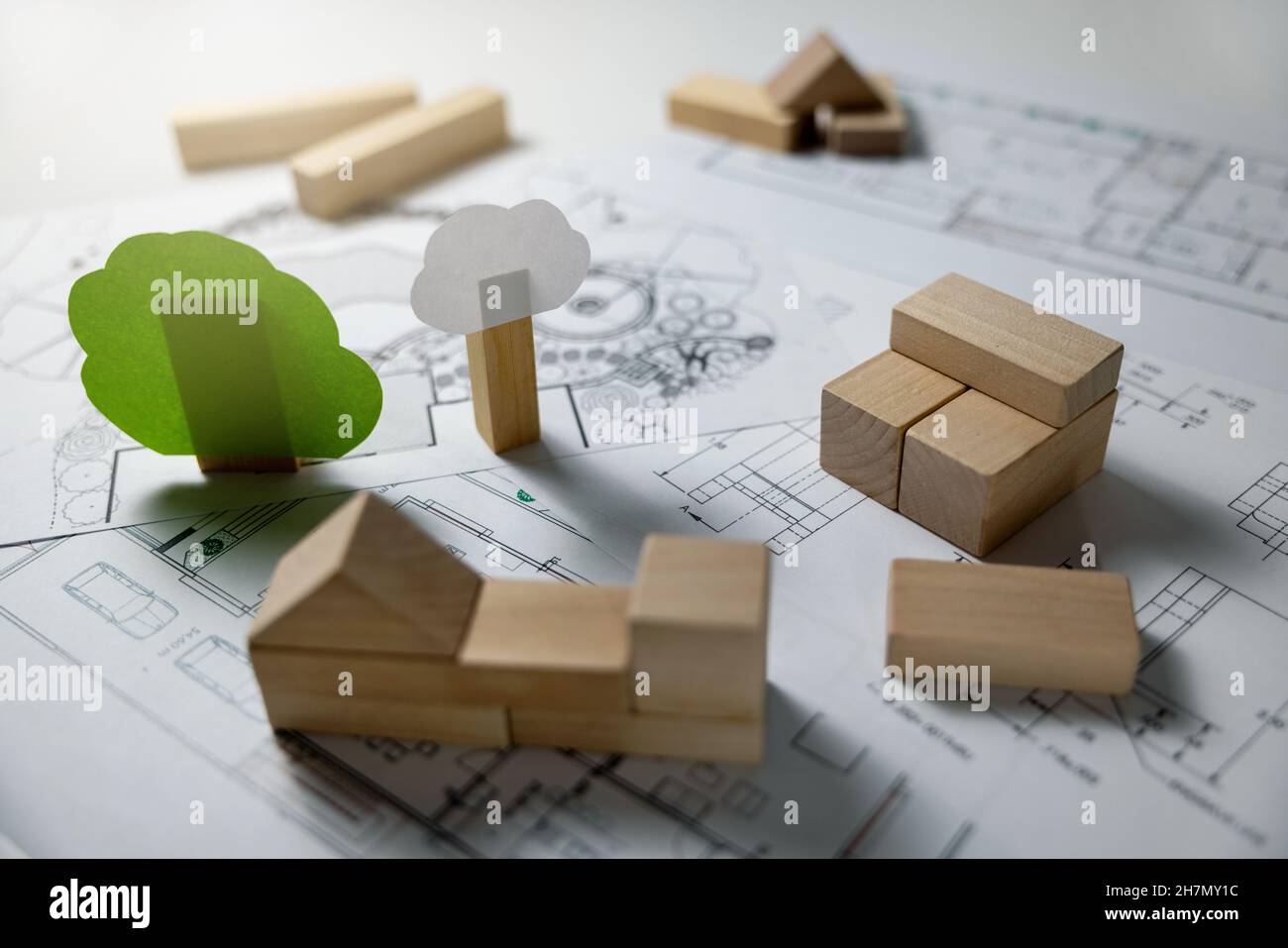 building materials from renewable resources. environment friendly construction and manufacturing Stock Photo