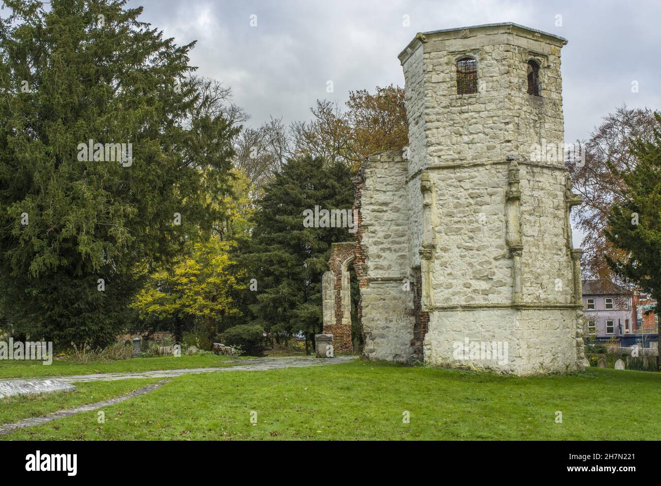 chapel Holy Ghost Ruins in Basingstoke Stock Photo