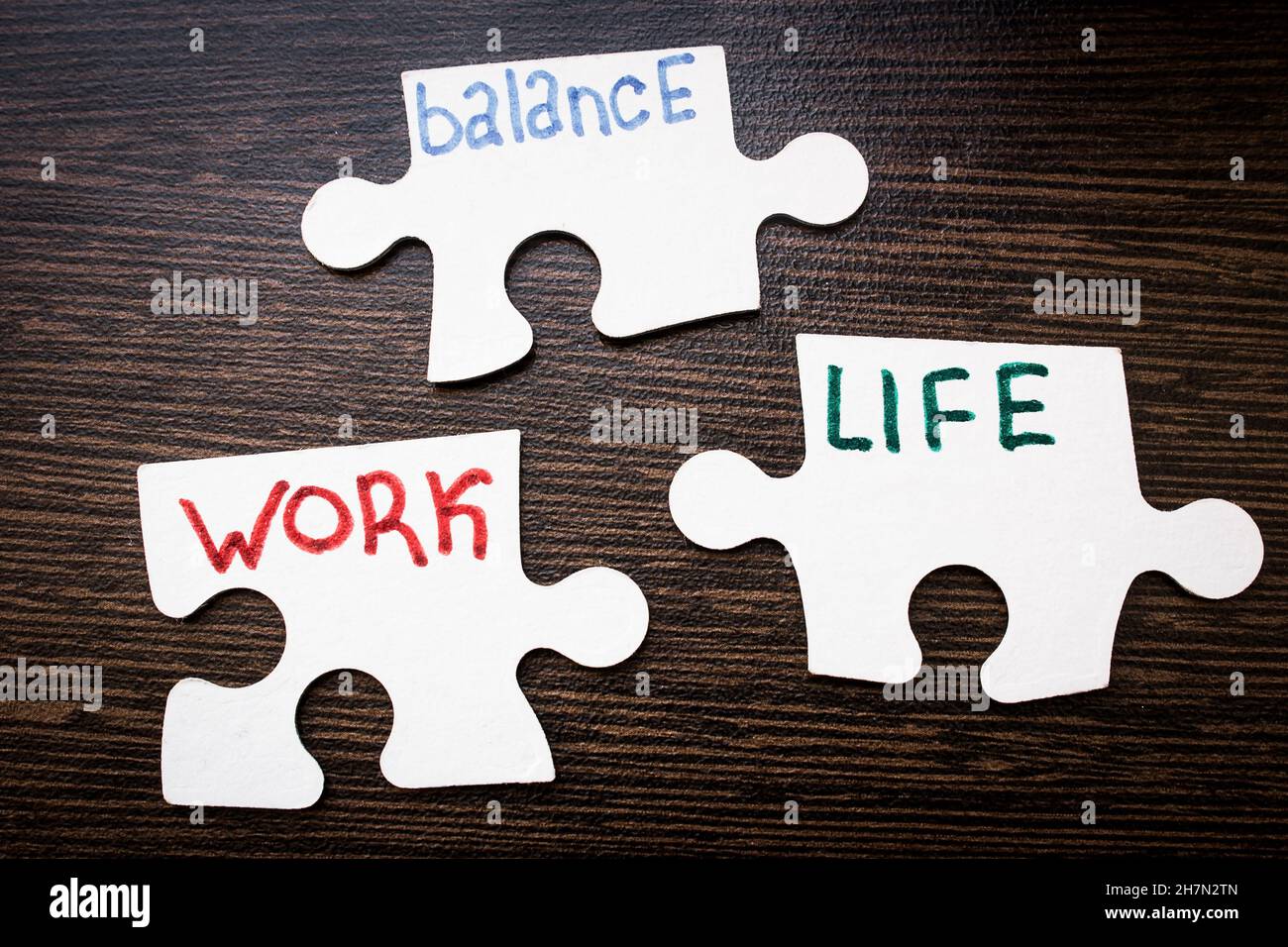 work life balance puzzles. concept does not coincide Stock Photo Alamy