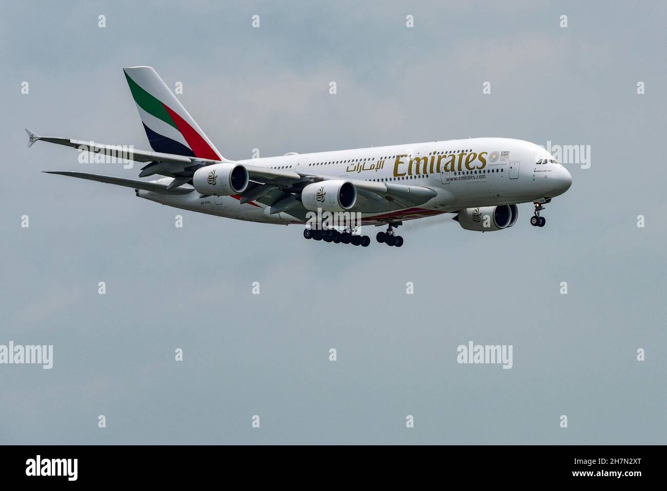 Aircraft Emirates Airbus A380 Stock Photo