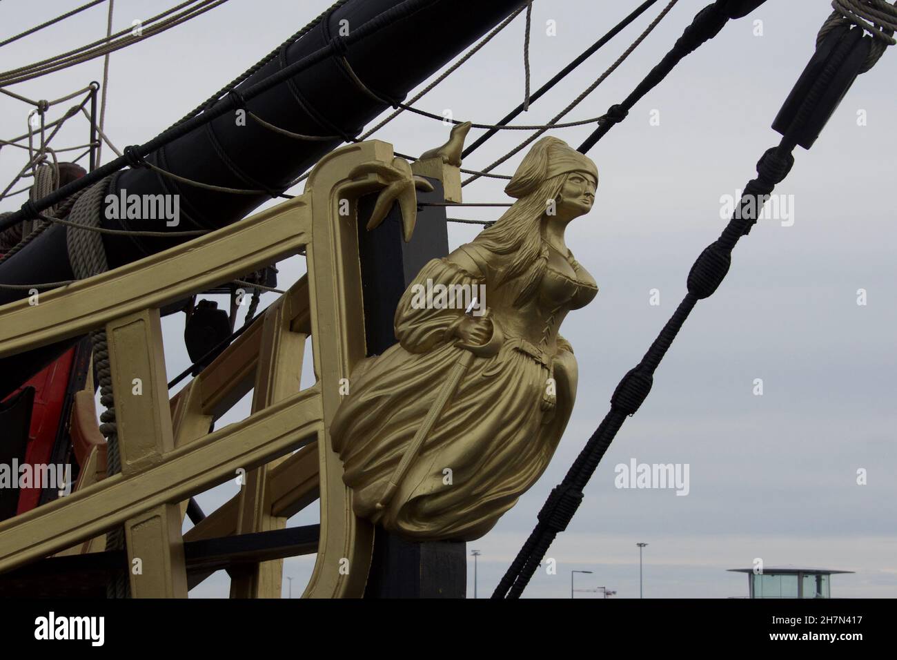 Figurehead of an ancient ship in saint Malo Stock Photo - Alamy