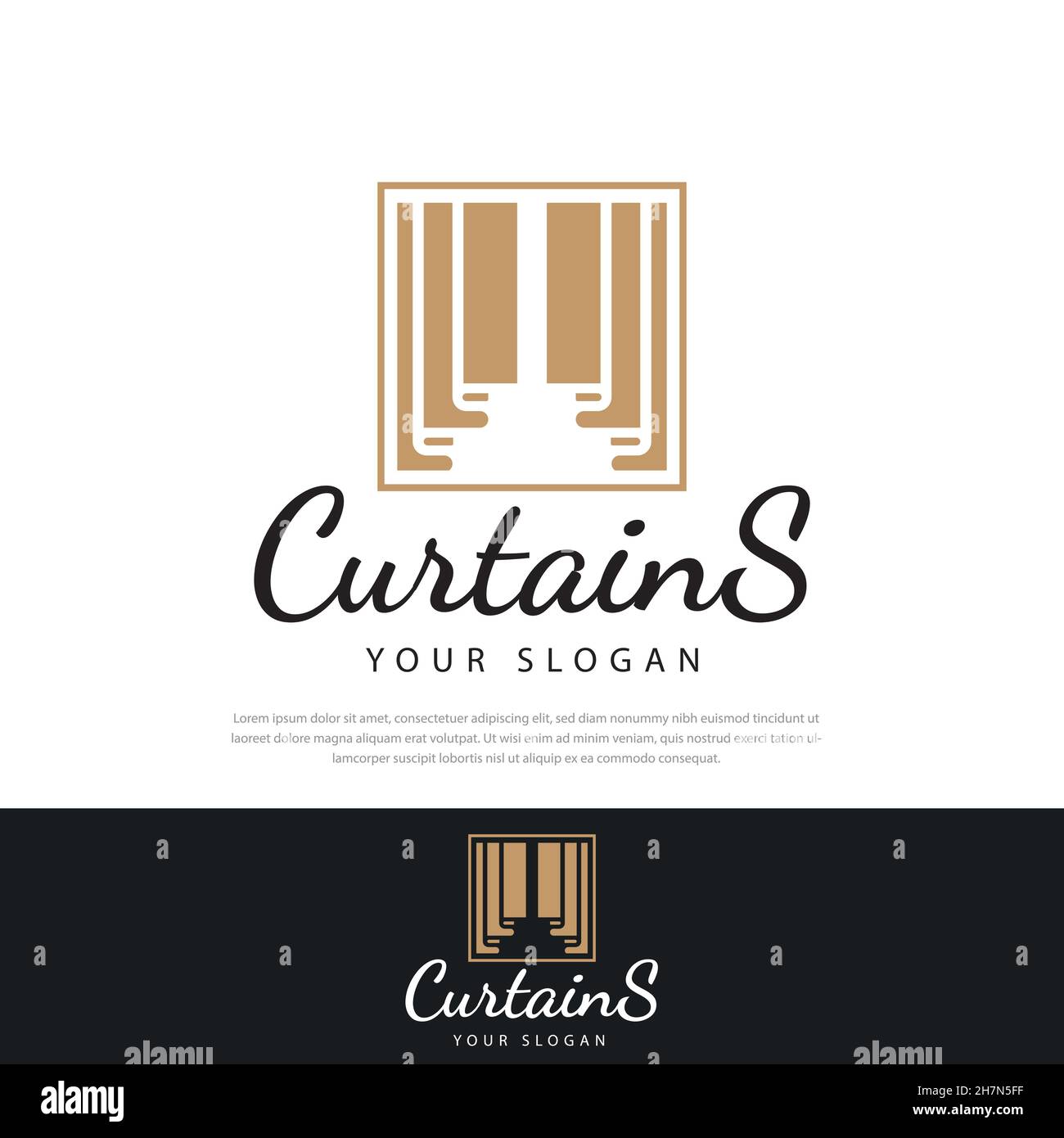Premium curtain logo line art style with vector illustration design Stock  Vector Image & Art - Alamy