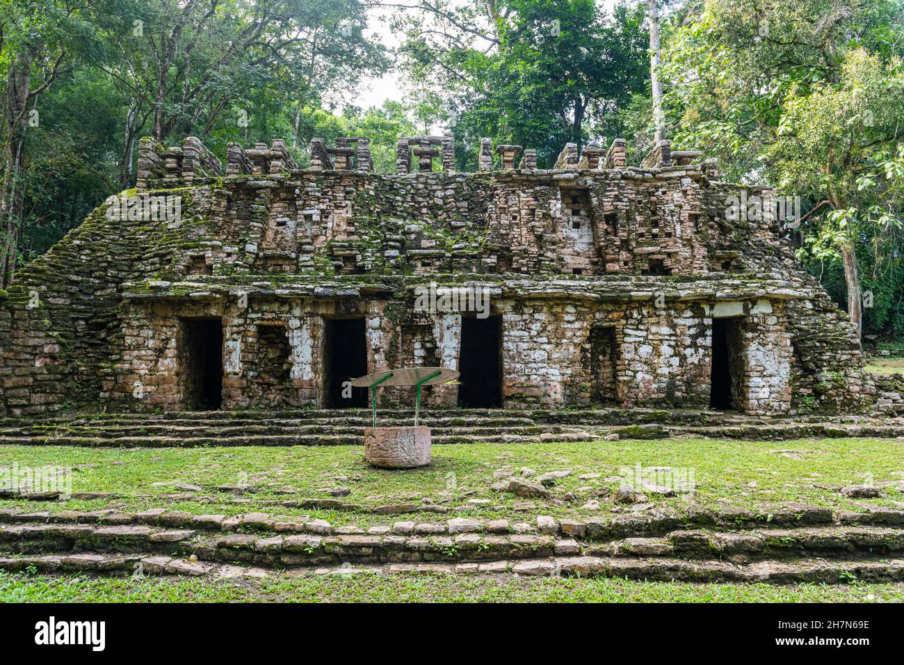 Archeological Maya site Yaxchilan in the jungle of Chiapas, Mexico ...