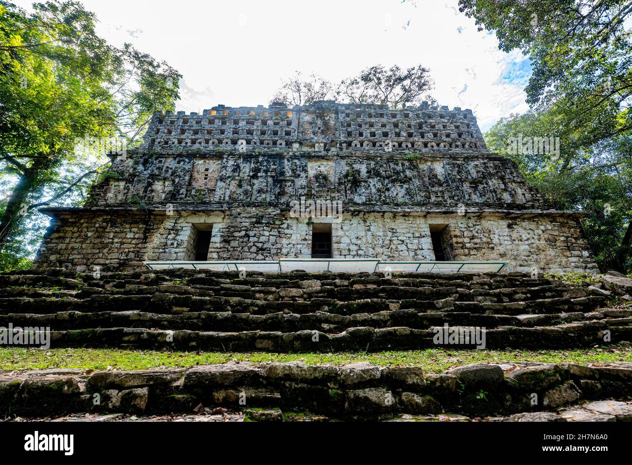 Archeological Maya site Yaxchilan in the jungle of Chiapas, Mexico ...
