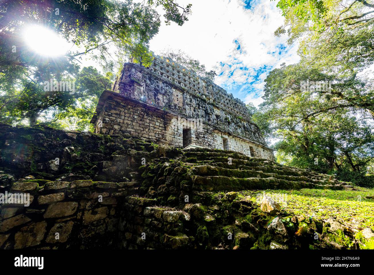 Archeological Maya site Yaxchilan in the jungle of Chiapas, Mexico ...