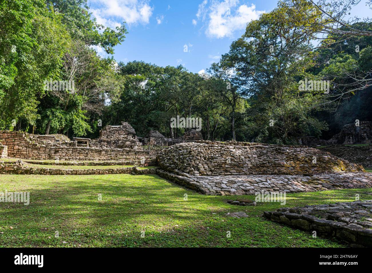Archeological Maya site Yaxchilan in the jungle of Chiapas, Mexico ...