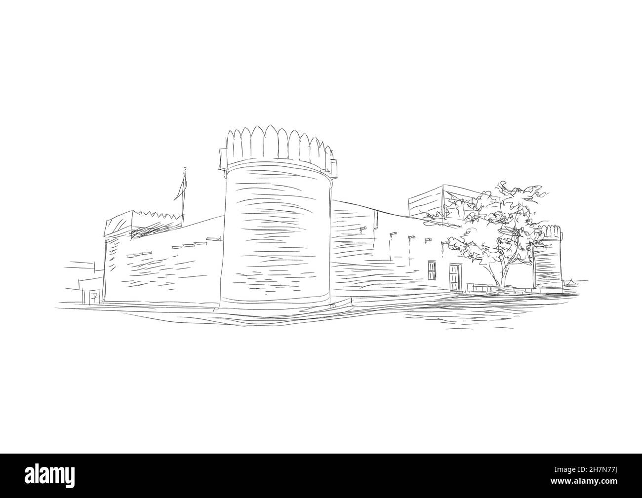 Qatar fort and landmark Stock Photo