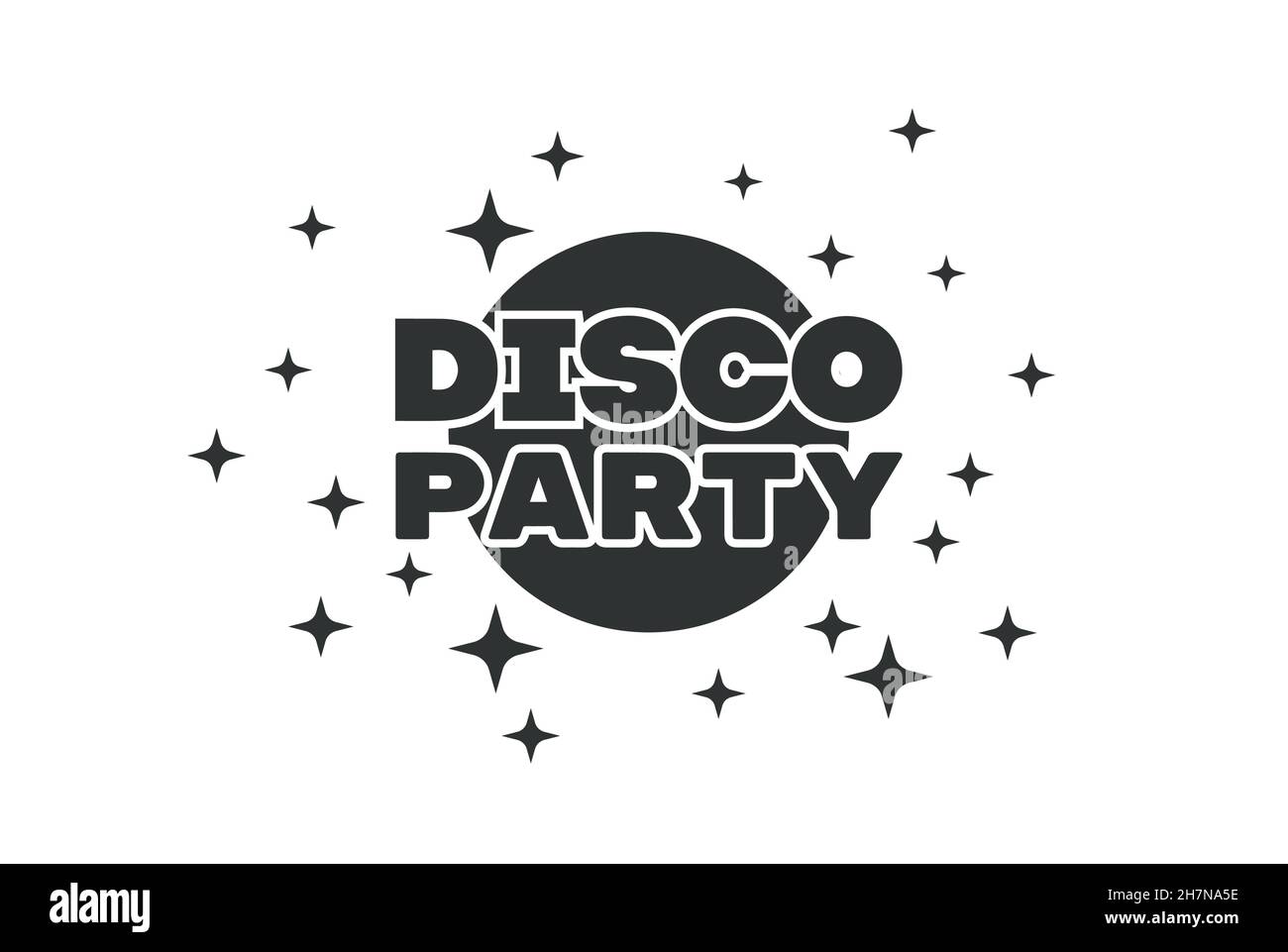 80s party logo