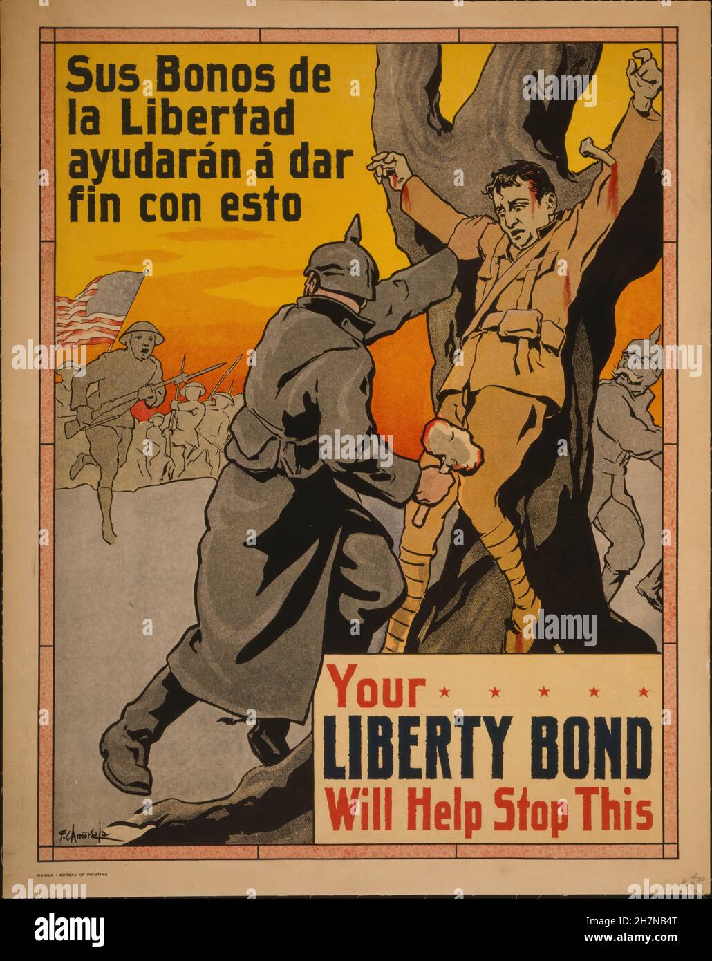 War Loan Poster - U.S World War One Propaganda - 449 Stock Photo