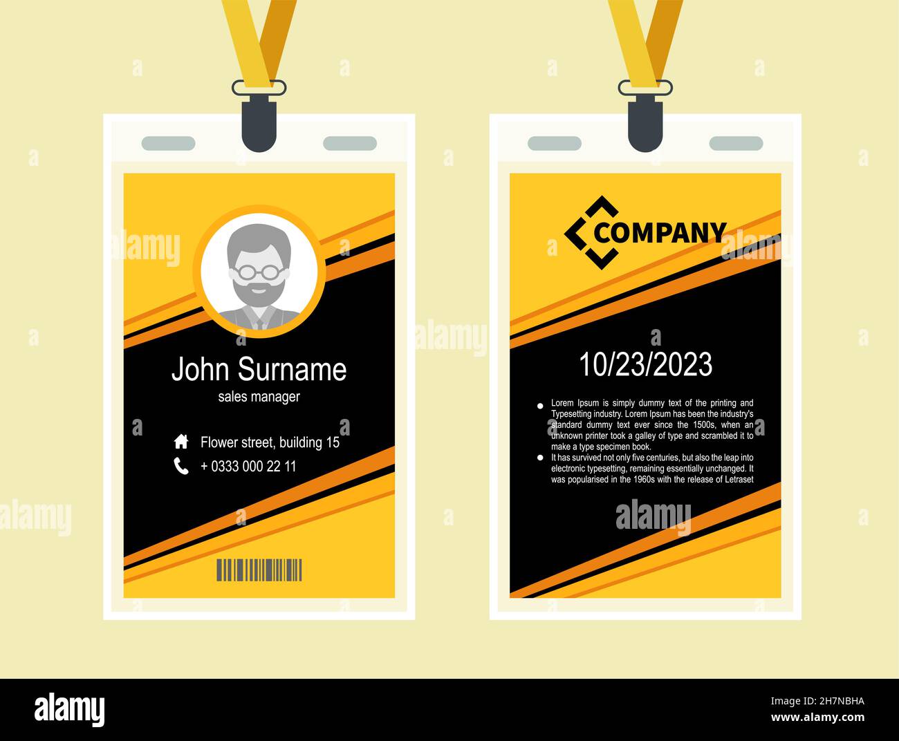 Black Id Card Design