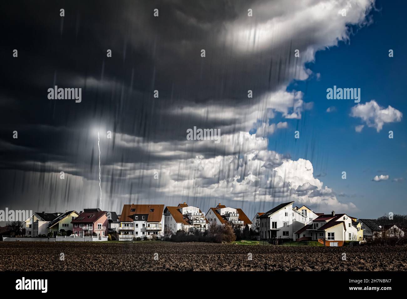 Approaching Storm Front over a Suburb Stock Photo - Alamy