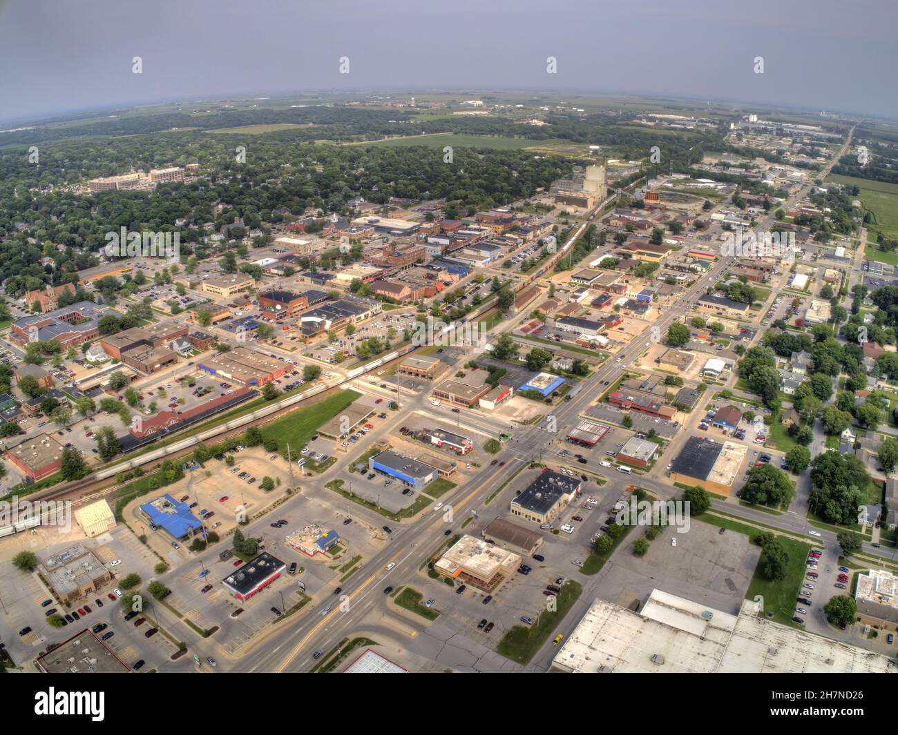 Aerial view of the city of Ames, Iowa, United States Stock Photo Alamy