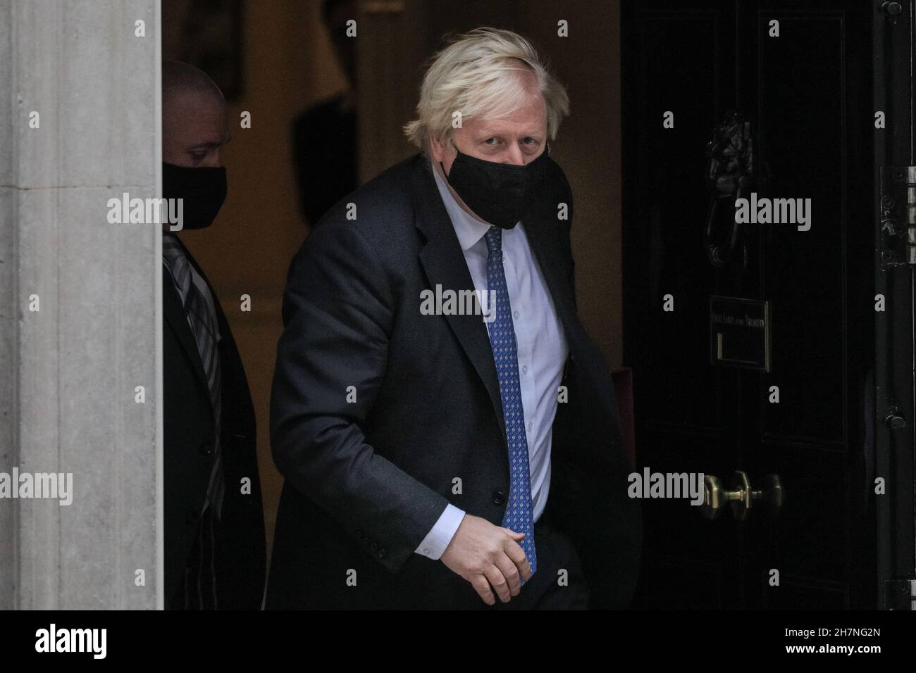 Downing Street, London, UK. 24th Nov, 2021. British Prime Minister Boris Johnson, MP, leaves 10 Downing Street for PMQs in Parliament. Credit: Imageplotter/Alamy Live News Stock Photo