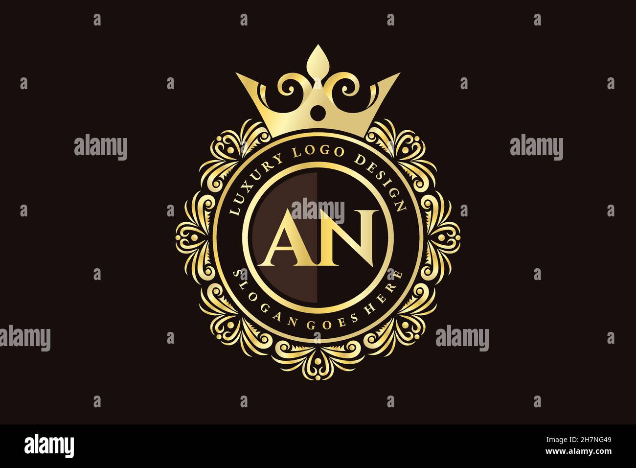 Vintage royal heraldic monogram Stock Vector Images - Alamy