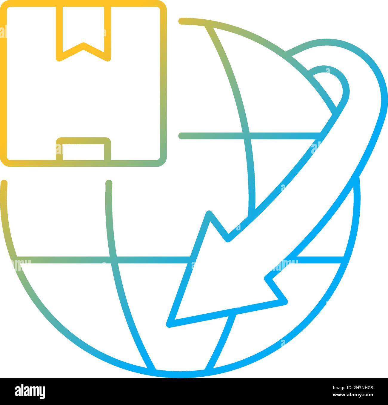 International order delivery professional service gradient linear vector icon Stock Vector