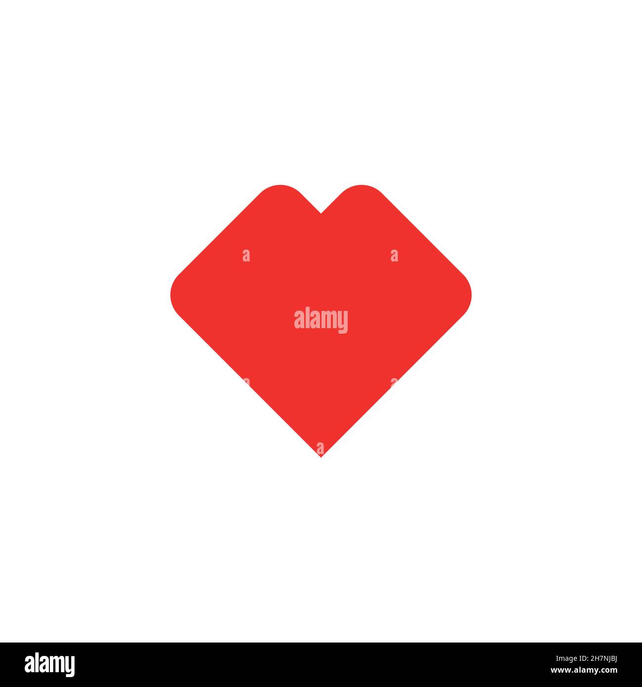 Heart flat icon. Love symbol. Like button. Logo design element. Stock Vector