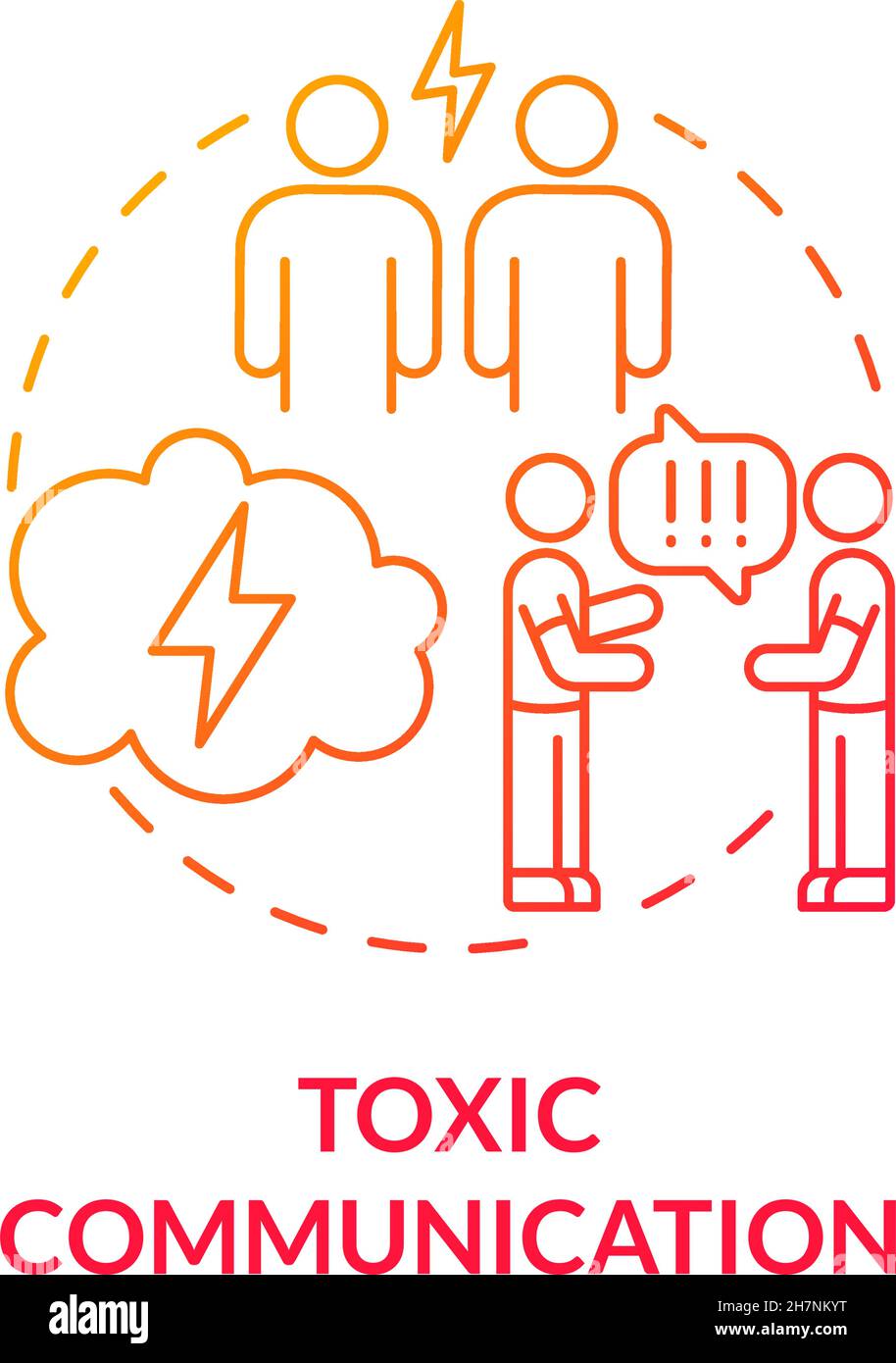 Hateful communication concept icon Stock Vector