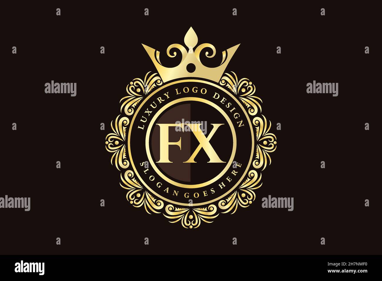 FX F X letter logo design. Initial letter FX linked circle uppercase  monogram logo red and blue. FX logo, F X design. fx, f x