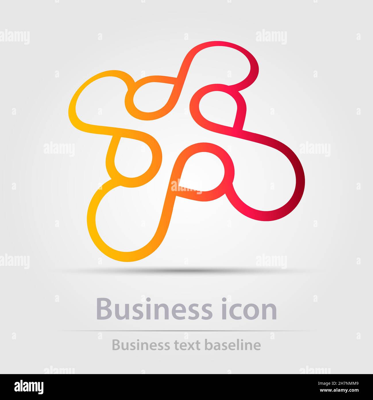 Originally designed color abstract vector business icon for creative design tasks Stock Vector