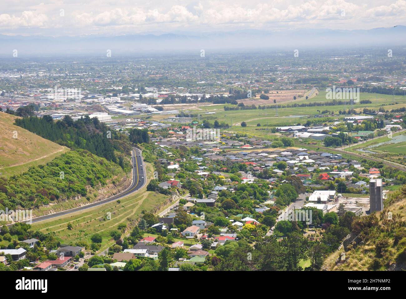 Heathcote Valley taken from a gondola of Mount Cavendish in the Port