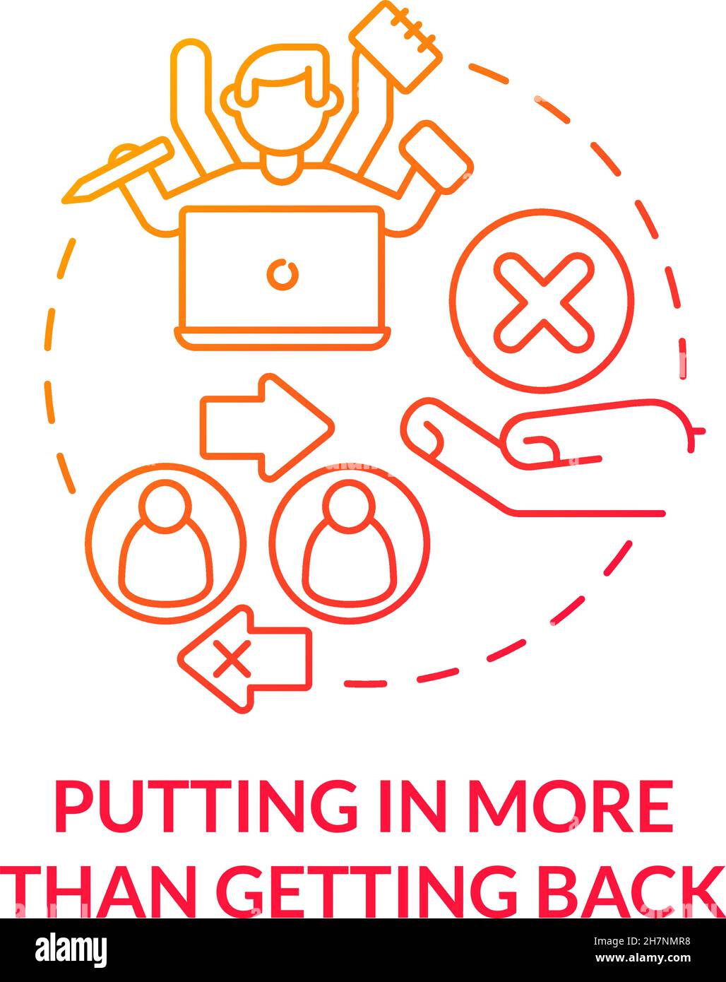 Giving more than receiving concept icon Stock Vector Image & Art Alamy