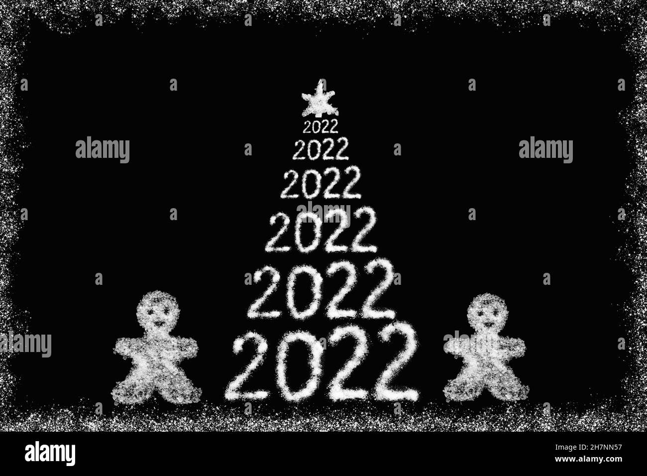 2022 Christmas Black And White Happy New Year 2022 Black And White Stock Photos & Images - Alamy
