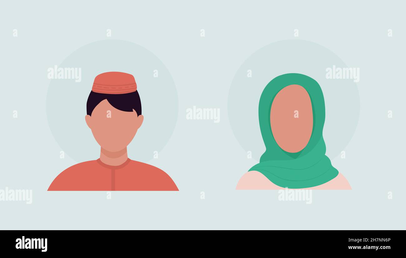 Couple semi flat color vector character avatar set Stock Vector Image ...