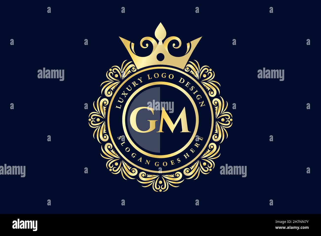GM Initial Letter Gold calligraphic feminine floral hand drawn heraldic  monogram antique vintage style luxury logo design Premium Stock Vector  Image & Art - Alamy