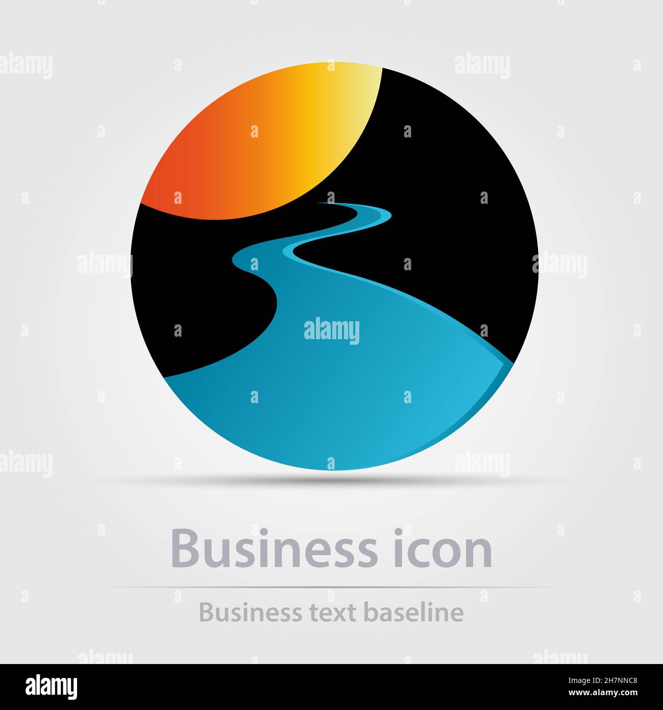 Originally designed color abstract vector business icon for creative design tasks Stock Vector