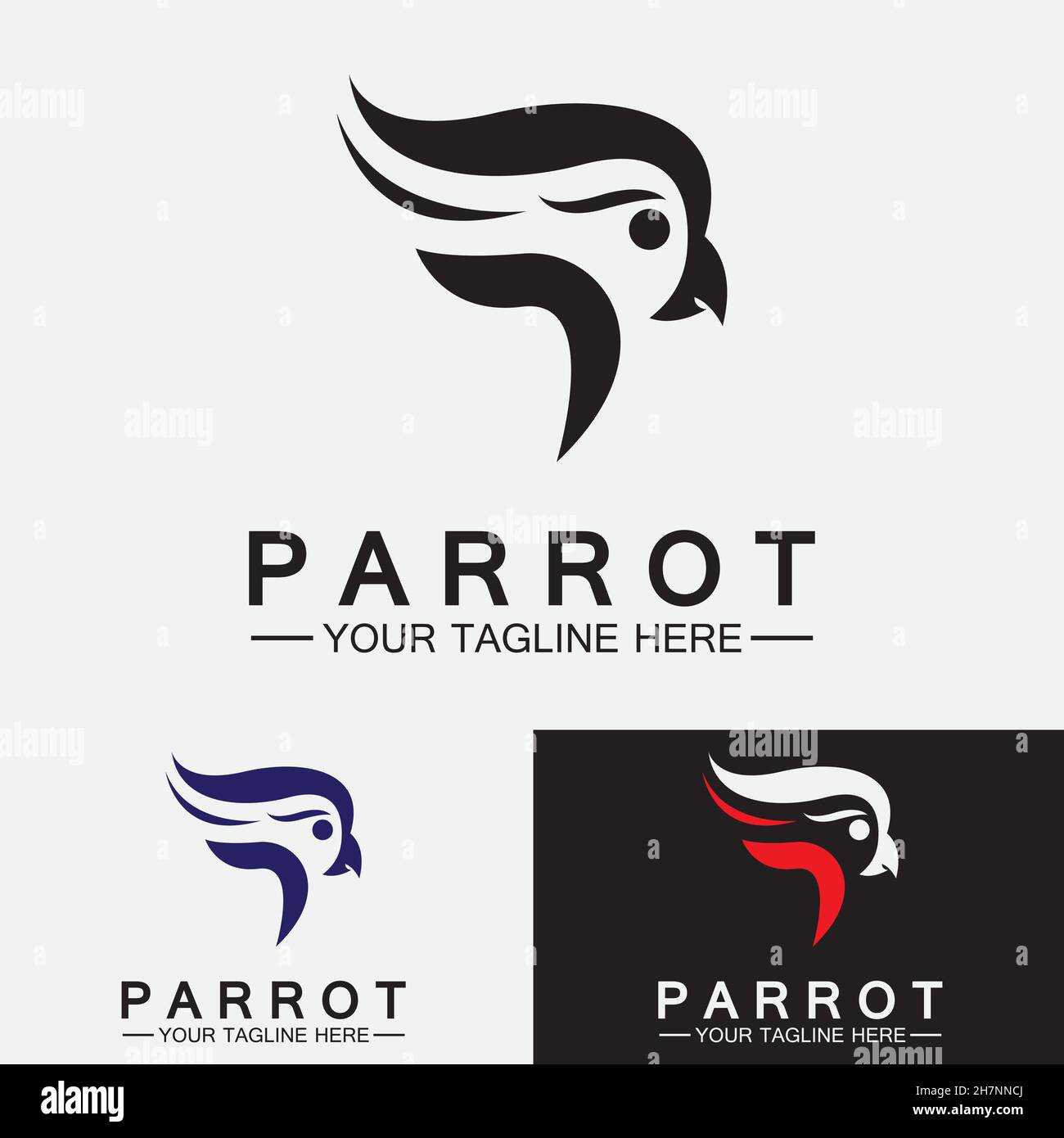 Parrot Logo Design Vector Template Stock Vector Image & Art - Alamy
