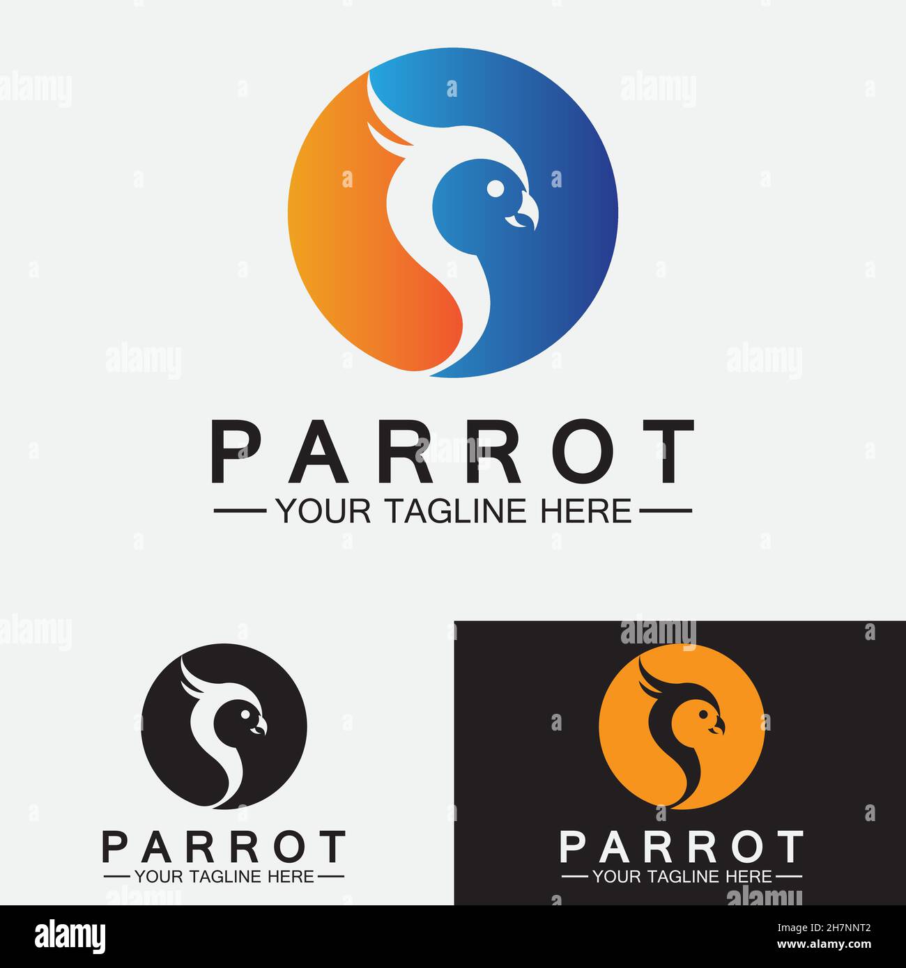 Parrot Logo Design Vector Template Stock Vector Image & Art - Alamy