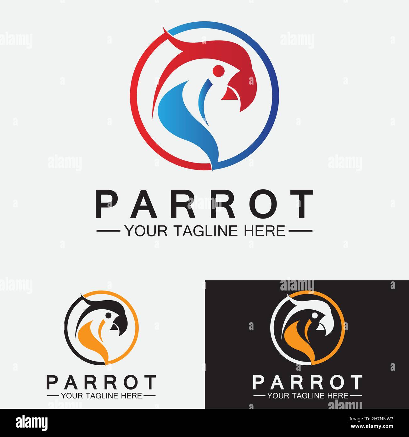 Parrot Logo Design Vector Template Stock Vector Image & Art - Alamy