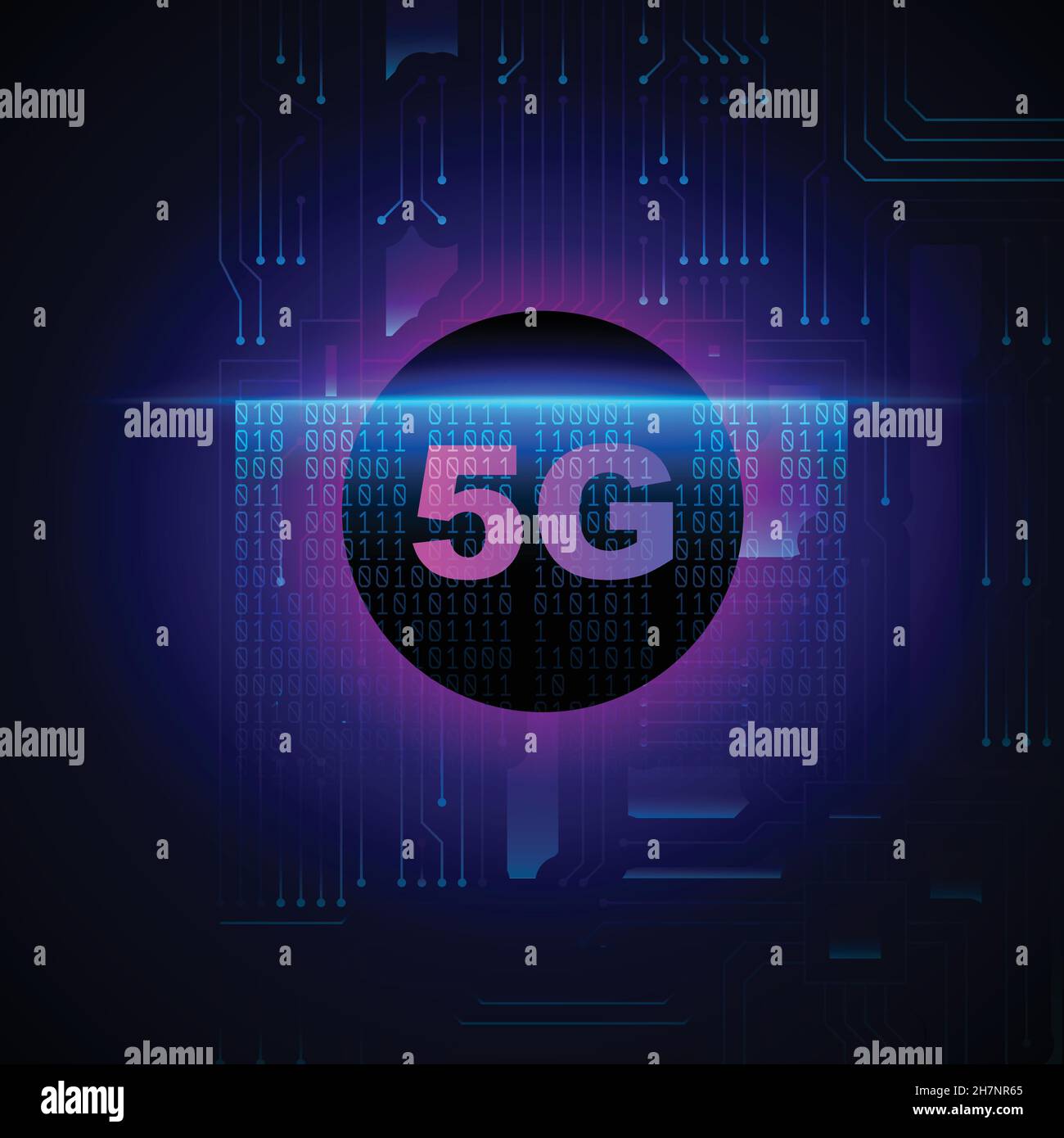 5G wireless internet wifi connection. Stock Vector