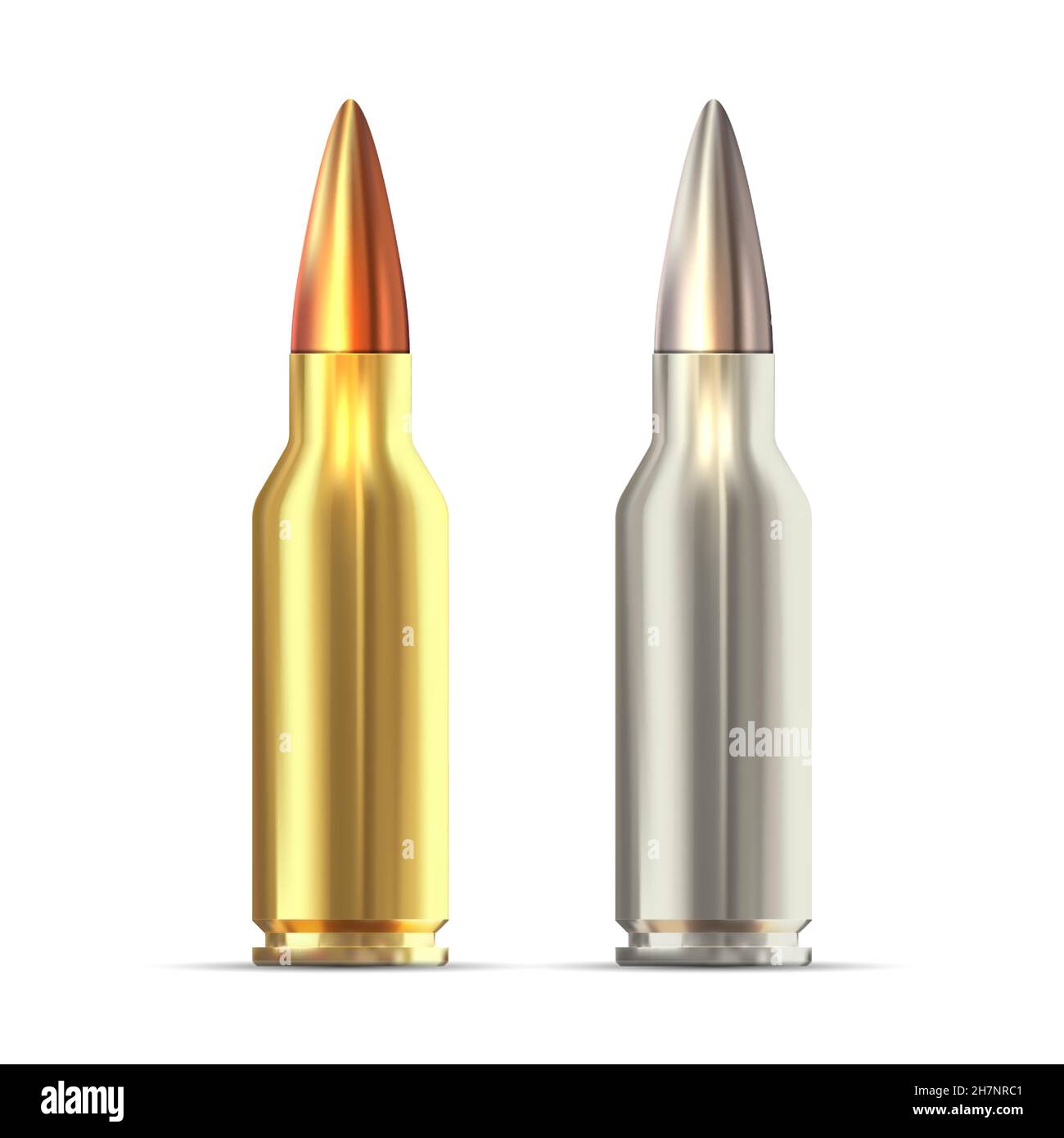 Realistic Ammunition Cartridge Vector Illustration Ammunition