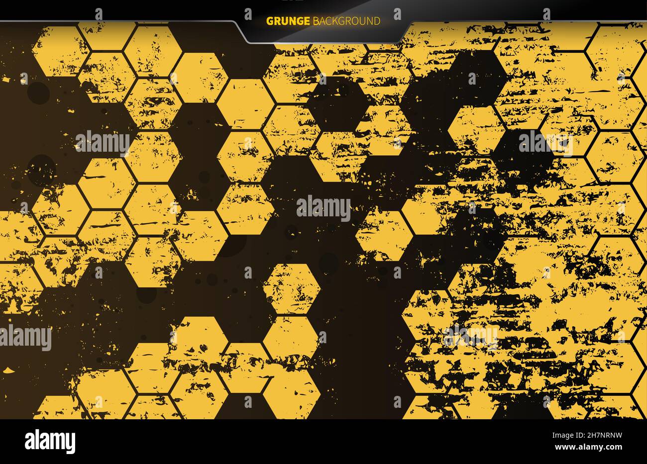 Hexagon grid. Dusty dirty background. Grunge style. Vector. Stock Vector