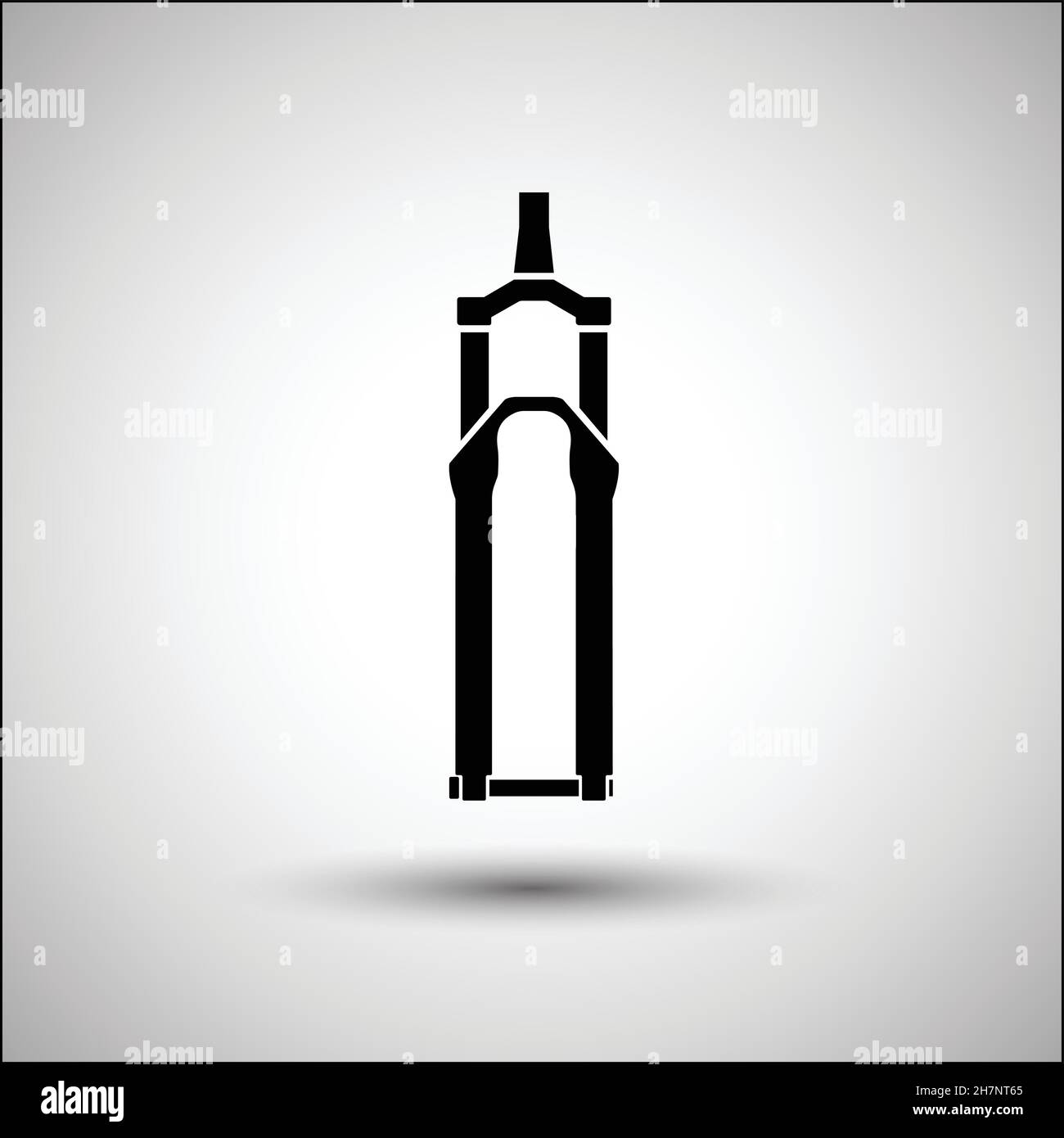 Bicycle suspension fork. Bicycle accessories vector icon. Stock Vector
