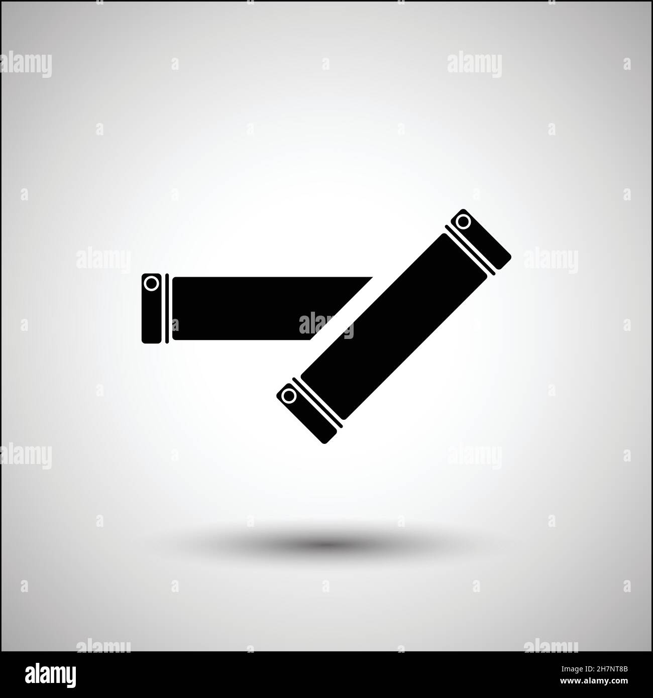Bicycle grips. Bicycle accessories vector icon. Stock Vector