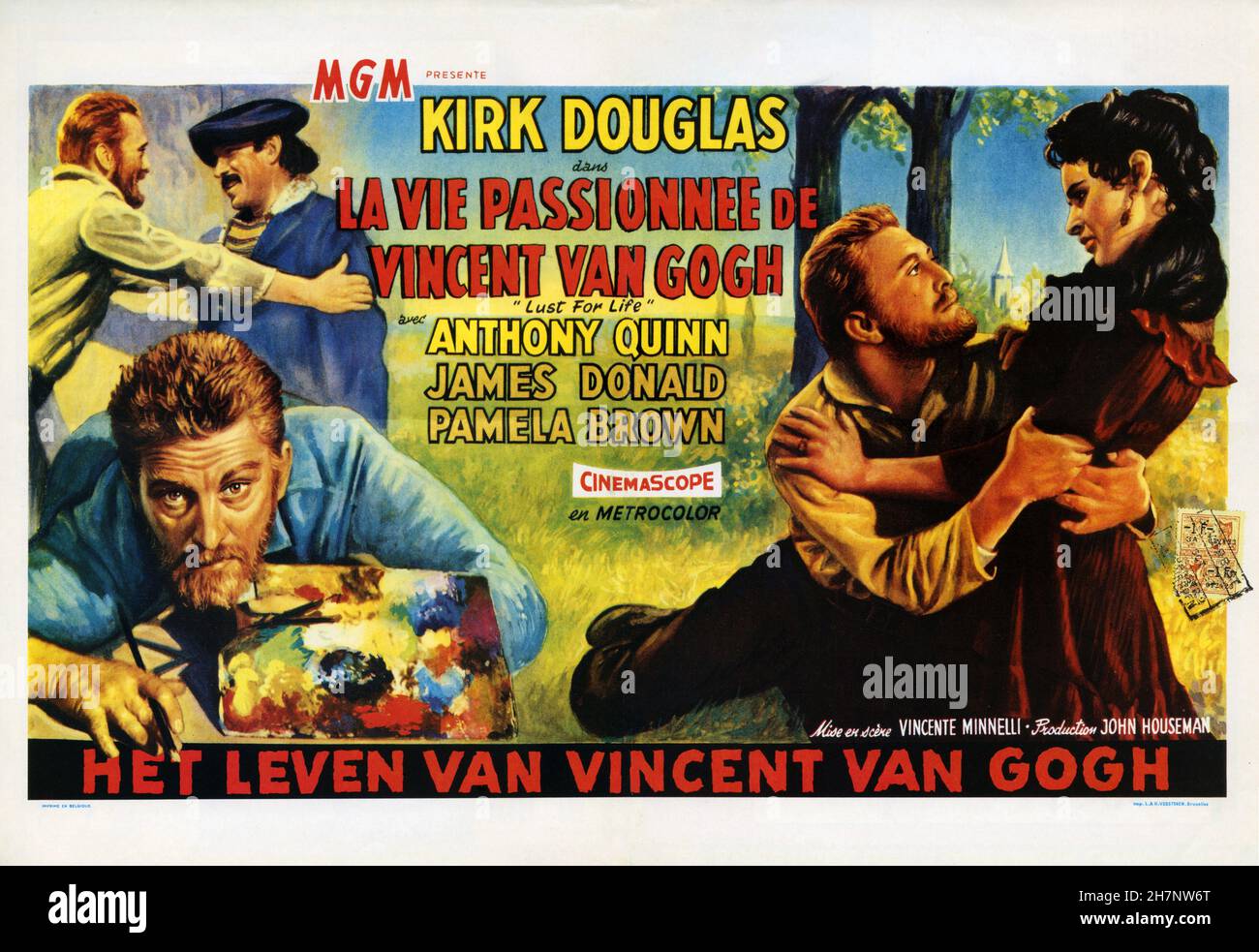 Lust for Life  Year : 1956 USA Director : Vincente Minnelli Kirk Douglas, Anthony Quinn  Belgian poster Stock Photo