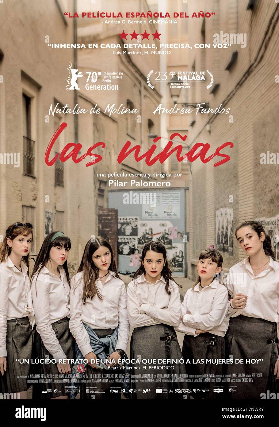 Las niñas Year : 2020 Spain Director : Pilar Palomero Ainara Nieto, Elisa Martínez, Zoe Arnao, Andrea Fandos, Julia Sierra, Carlota Gurpegui Spanish poster Stock Photo