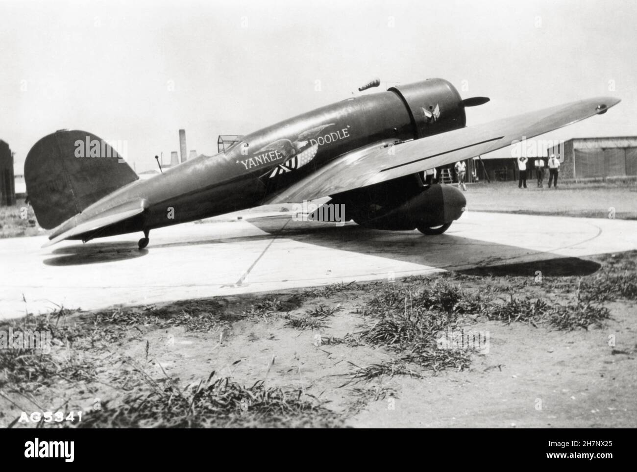 Lockheed 7 Explorer NR101W 'Yankee Doodle' Lockheed Factory, Burbank, California, 1930 Stock Photo