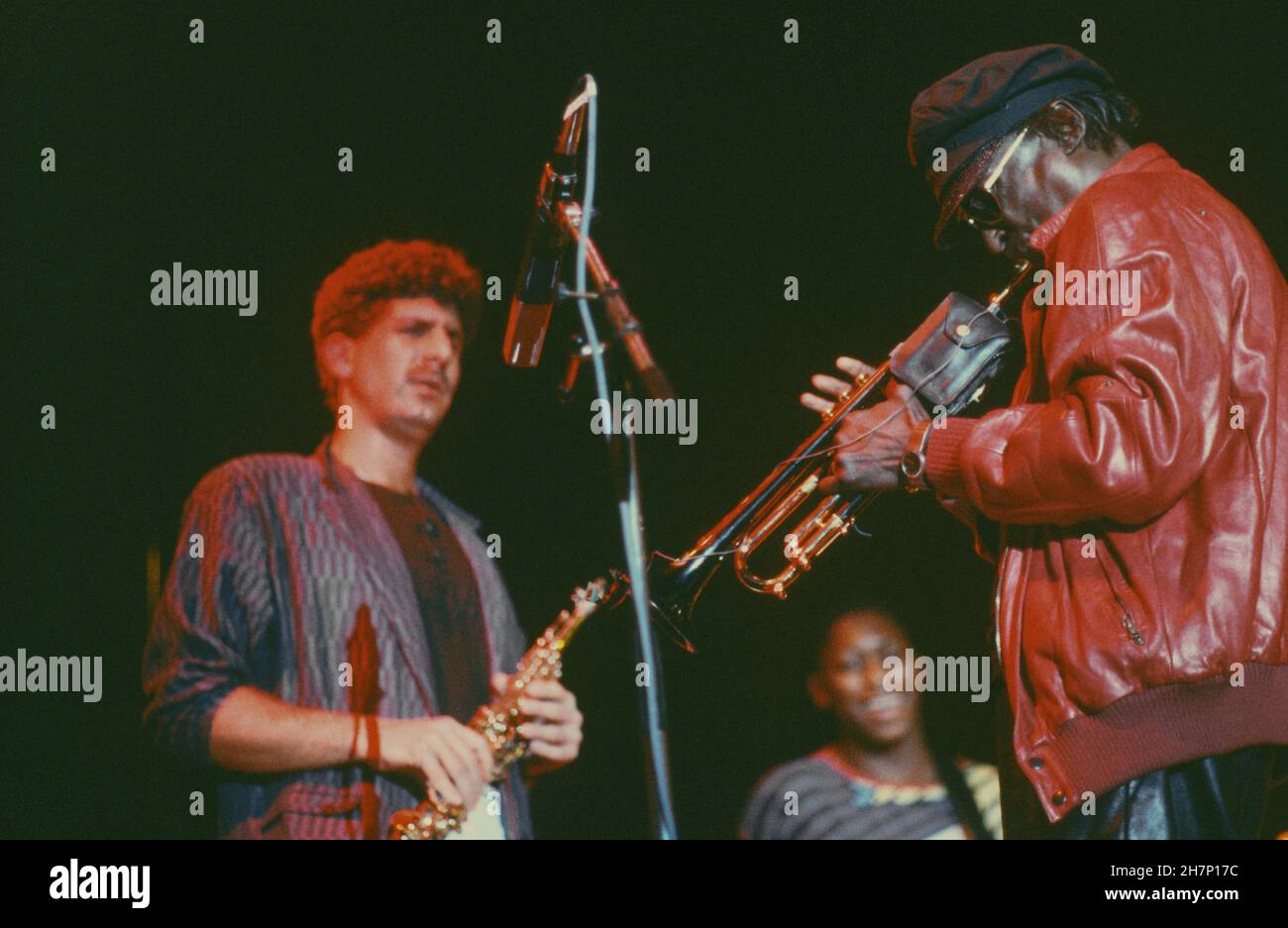 Miles Davis in concert at the Festival de Jazz à Paris, on November 6
